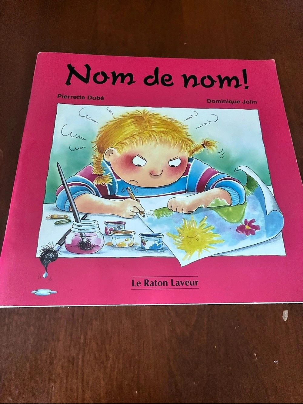 Le Raton Laveur Nom de nom! Children's Illustrated Print Pink & Blue